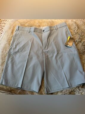 Nike Light Blue Plaid Men's Flat Front Shorts